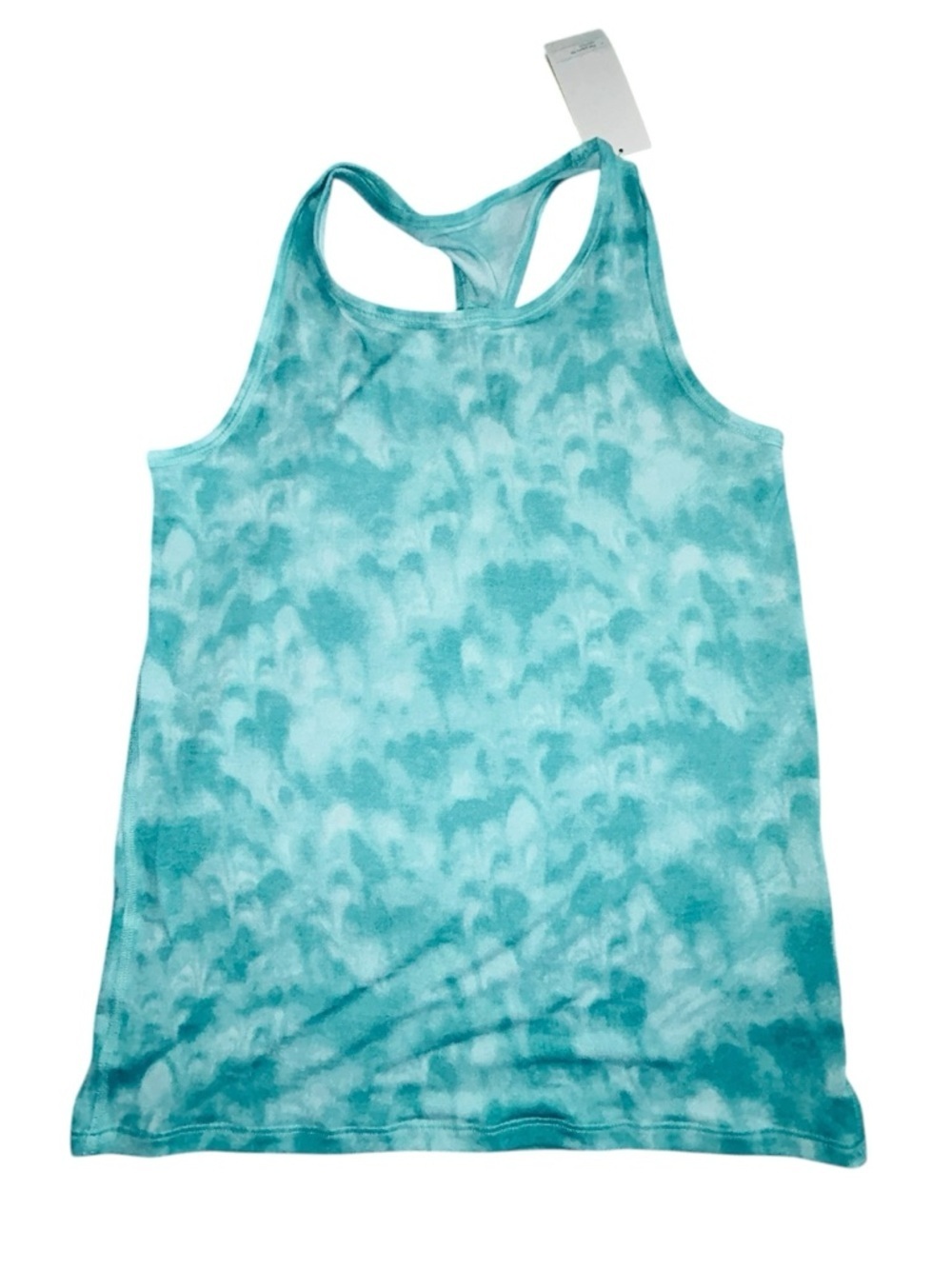 Xhilaration Girls Teal Tie-Dye Racerback Tank Top size large